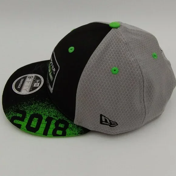 New Era Monster Energy Nascar Champion 2018 Autographed Joey Logano Hat NWT - Picture 3 of 12